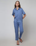 St. Yves Short Sleeve Pajama Pants Solid Lina