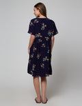 St. Yves Short Sleeve Midi Dress Cherry Blossom