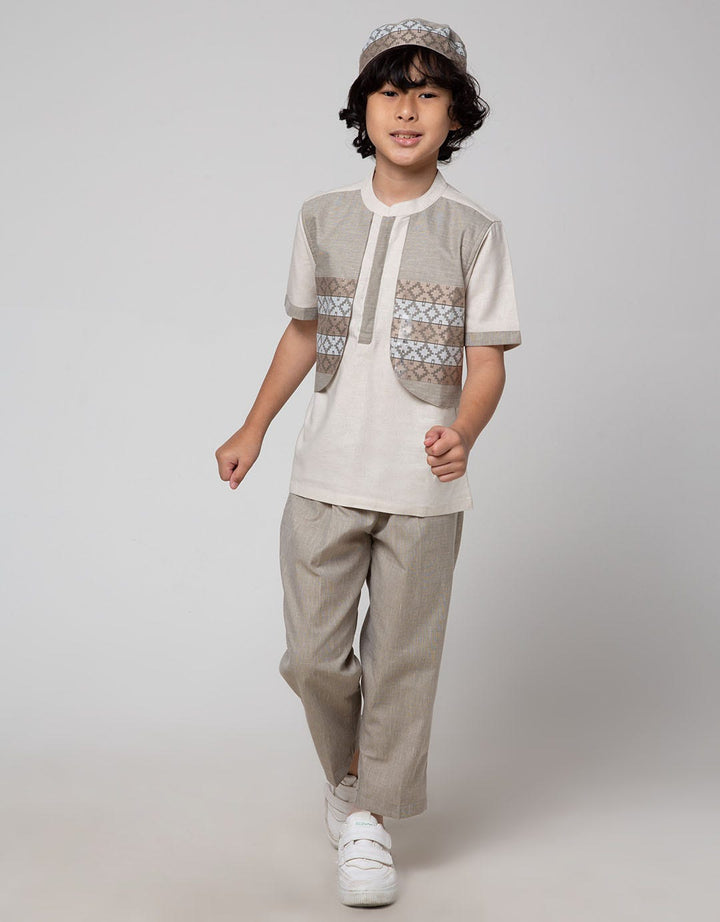 Little M Top-Bottom Set Short Sleeve Seasonal Rompi Ulos