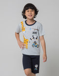 Little M Giraffe Print Boys Clothing Set