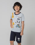 Little M Giraffe Print Boys Clothing Set