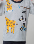 Little M Giraffe Print Boys Clothing Set