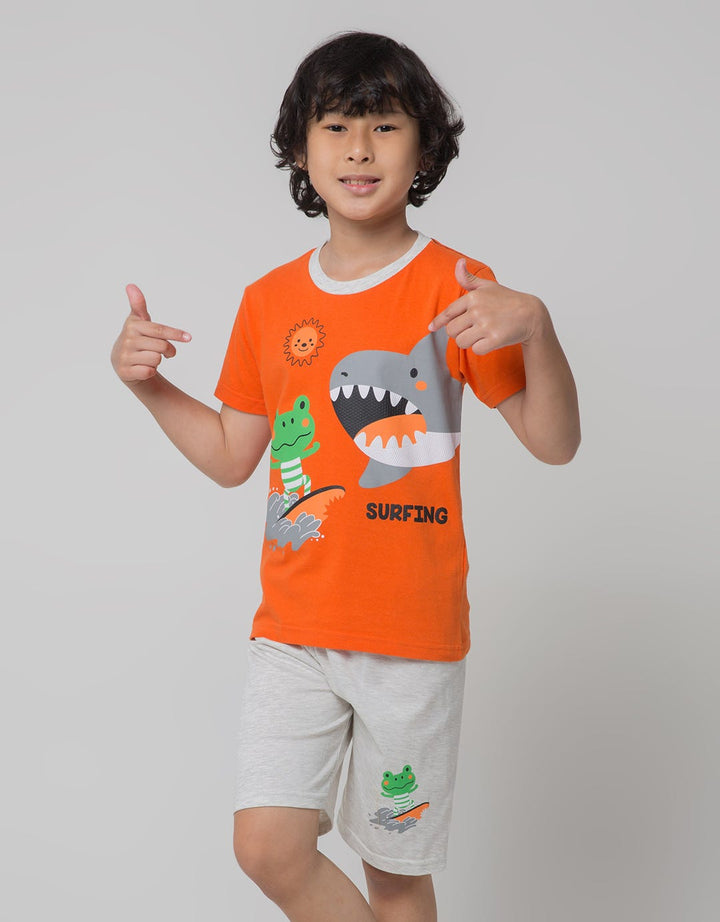 Little M Top-Bottom Shark T-Shirt Set