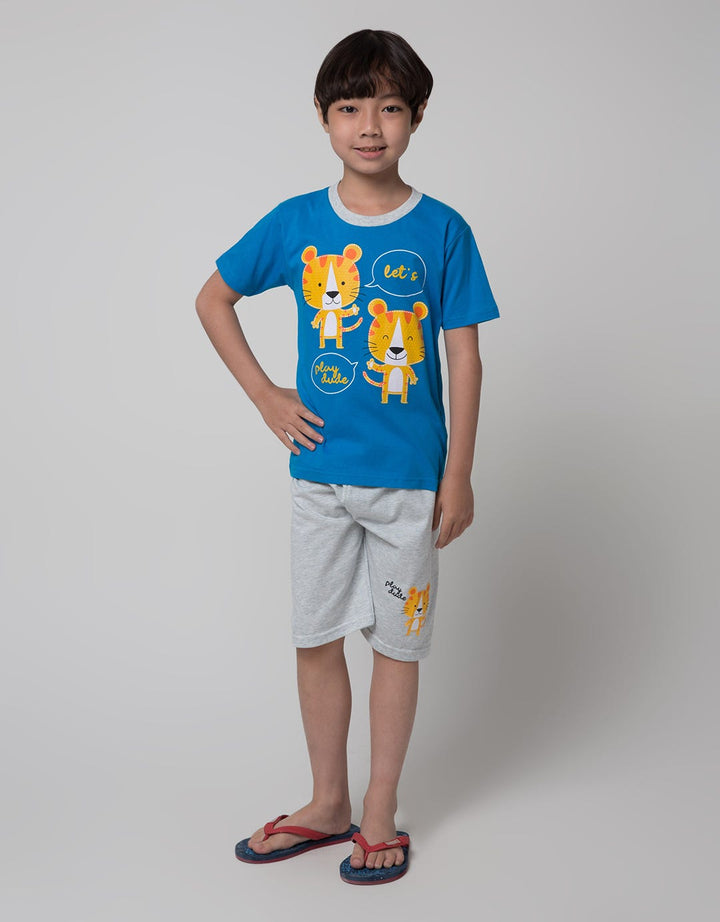 Little M Tiger Print Set Pakaian Anak Laki-laki