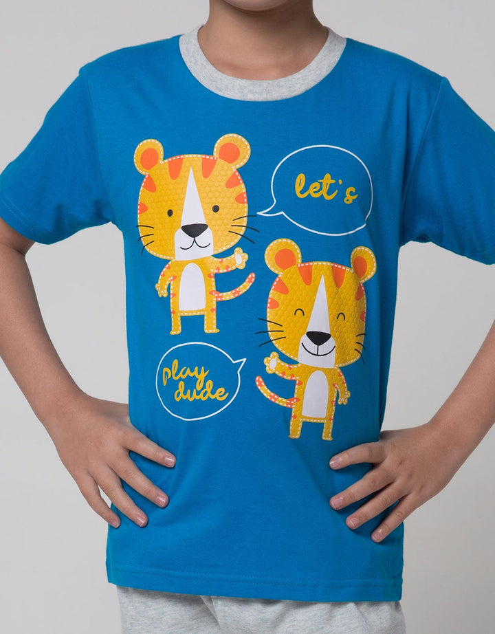 Little M Tiger Print Set Pakaian Anak Laki-laki
