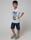 Little M Awe Shark Set Pakaian Anak Laki-laki