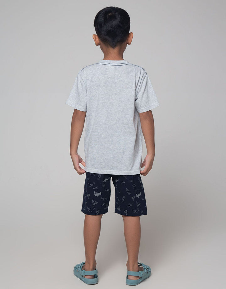 Little M Awe Shark Set Pakaian Anak Laki-laki