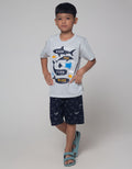 Little M Awe Shark Set Pakaian Anak Laki-laki