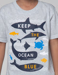 Little M Awe Shark Set Pakaian Anak Laki-laki