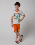 Little M Truck Print Set Pakaian Anak Laki-laki