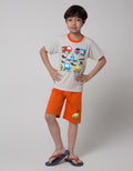 Little M Truck Print Set Pakaian Anak Laki-laki