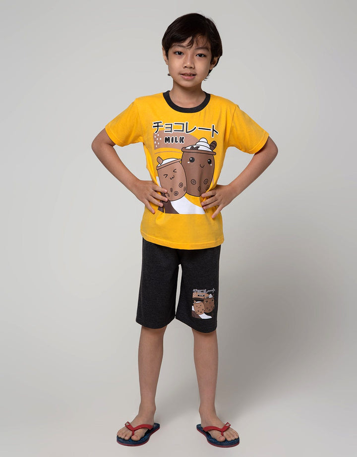Little M Top-Bottom Set T-Shirt Print Boba