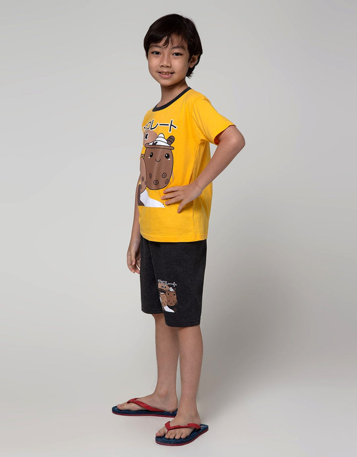 Little M Top-Bottom Set T-Shirt Print Boba