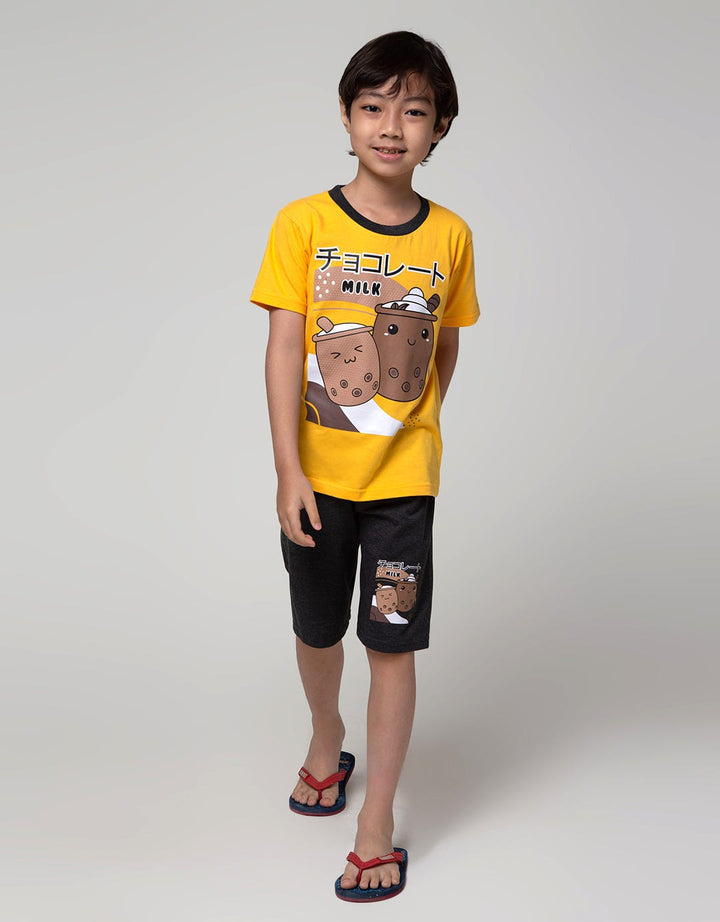 Little M Top-Bottom Set T-Shirt Print Boba