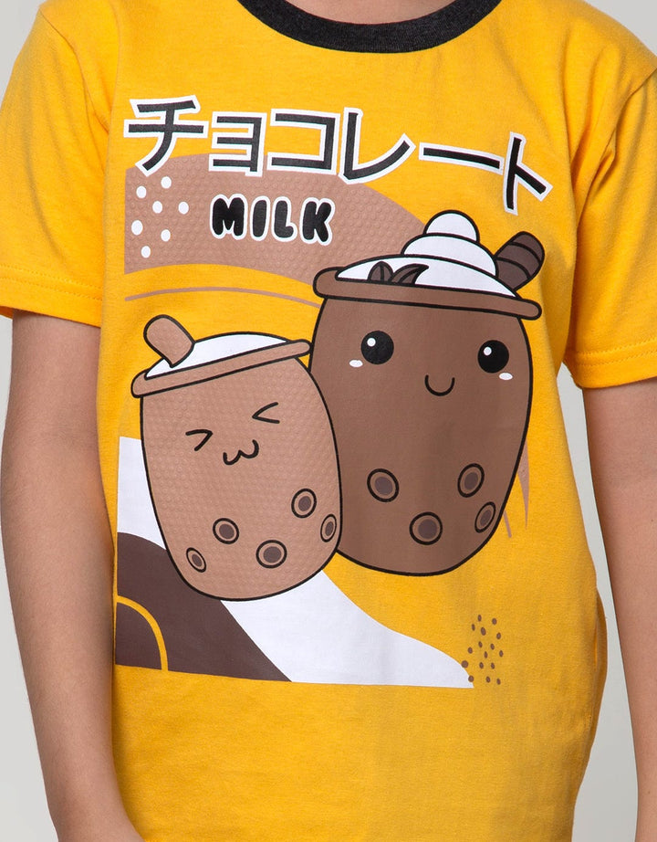 Little M Top-Bottom Set T-Shirt Print Boba