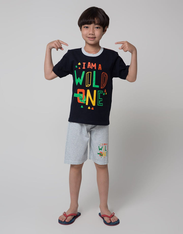 Little M Top-Bottom Set T-Shirt I Am Wild One
