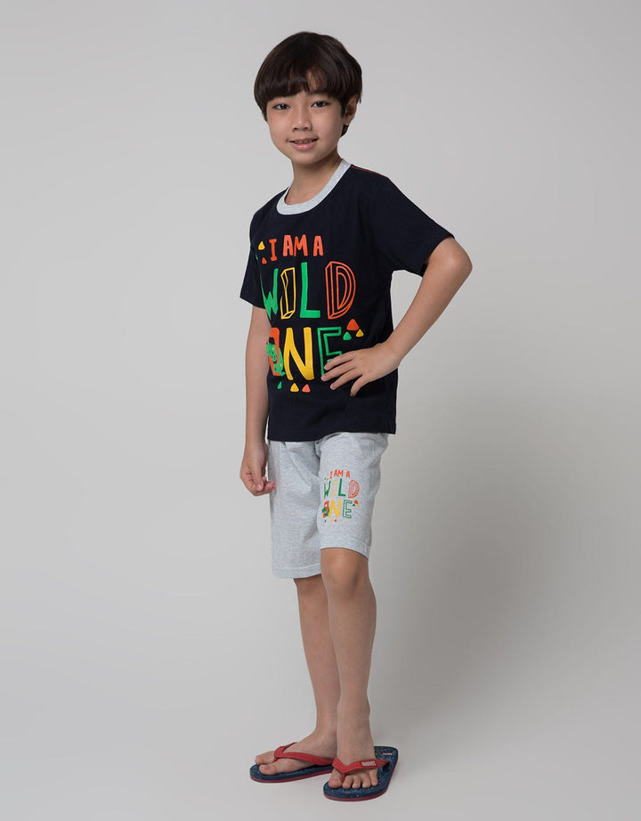 Little M Top-Bottom Set T-Shirt I Am Wild One