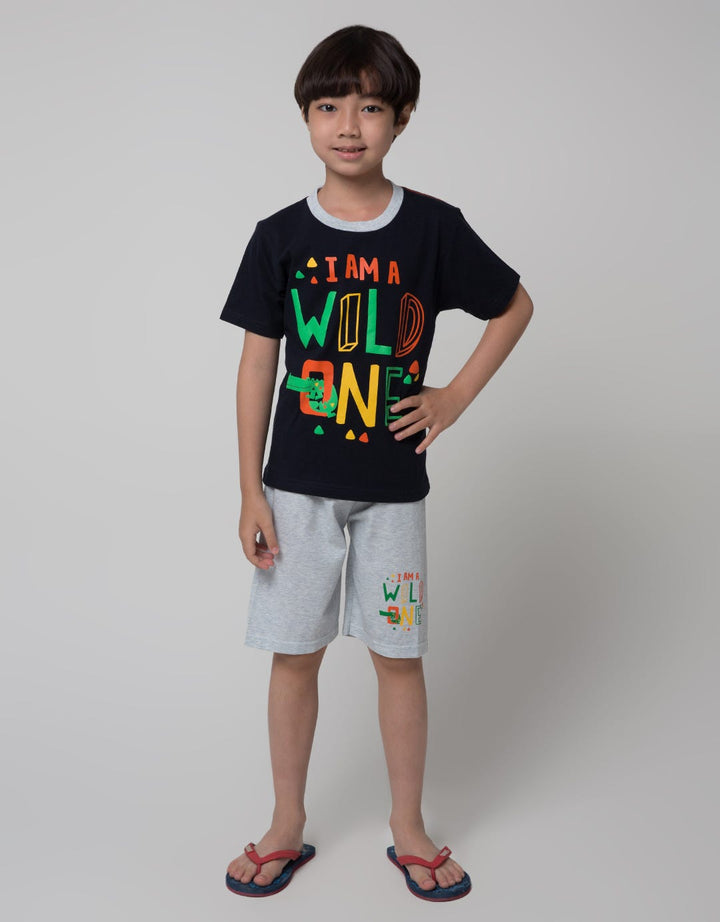 Little M Top-Bottom Set T-Shirt I Am Wild One