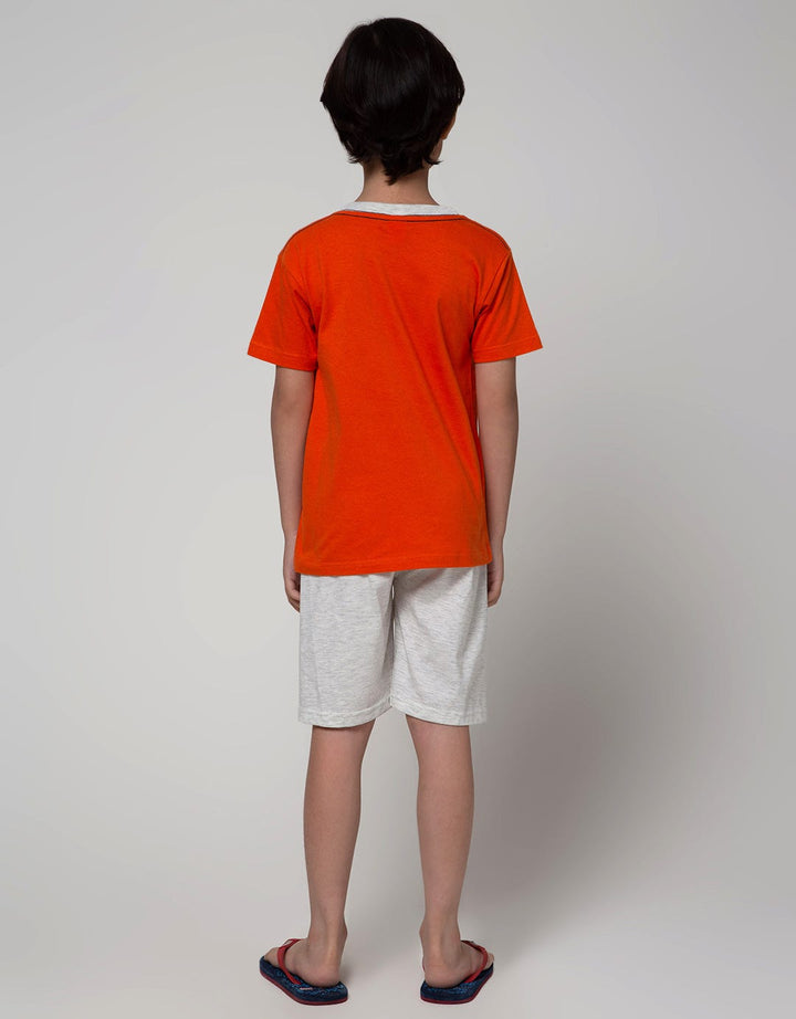 Little M Top-Bottom Set T-Shirt Print Having A Whale Of Time