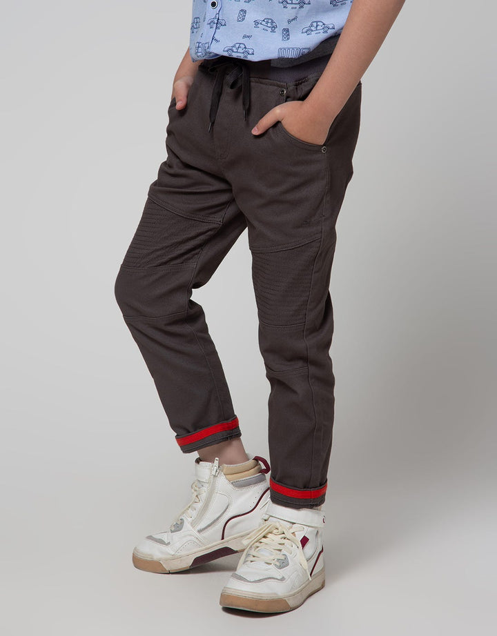Little M Long Pants Reguler Cut N Sewn Lutut Rib Sparuh