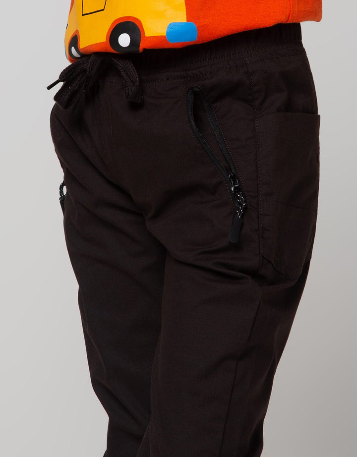 Little M Pants Woven Karet Bahan Ribstop Ziper Kantong