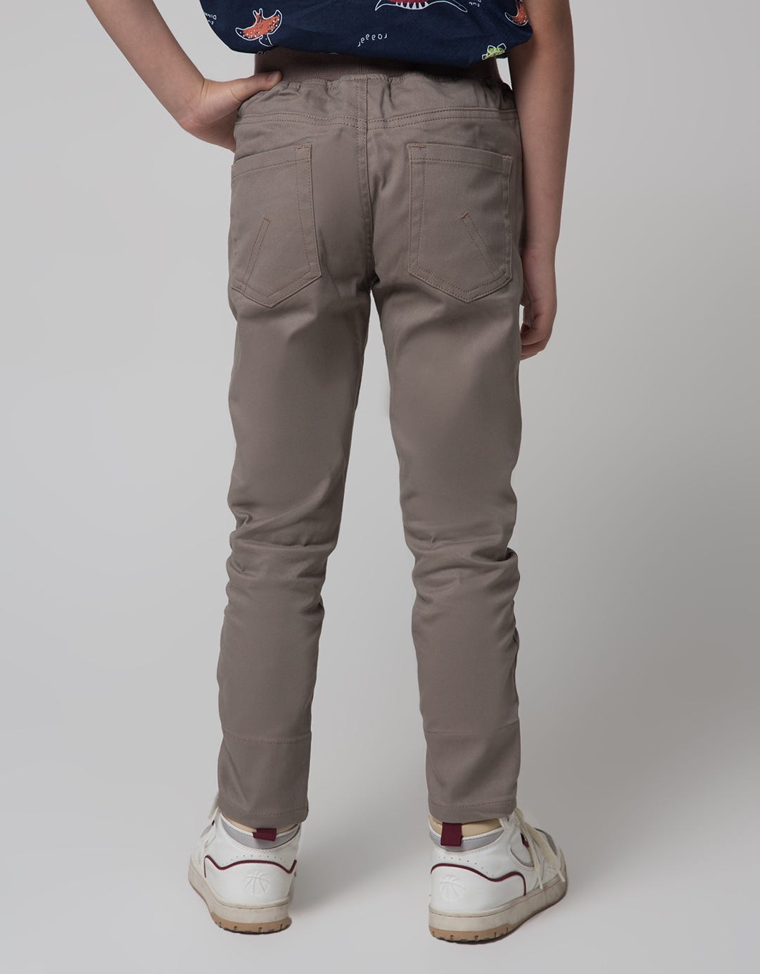 Little M Pants Woven Aplikasi Lutut Dan Kaki Stretch