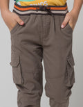 Little M Pants Woven Jogger Rib Cargo Washing