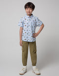 Little M Pants Woven Jogger Rib Cargo Washing