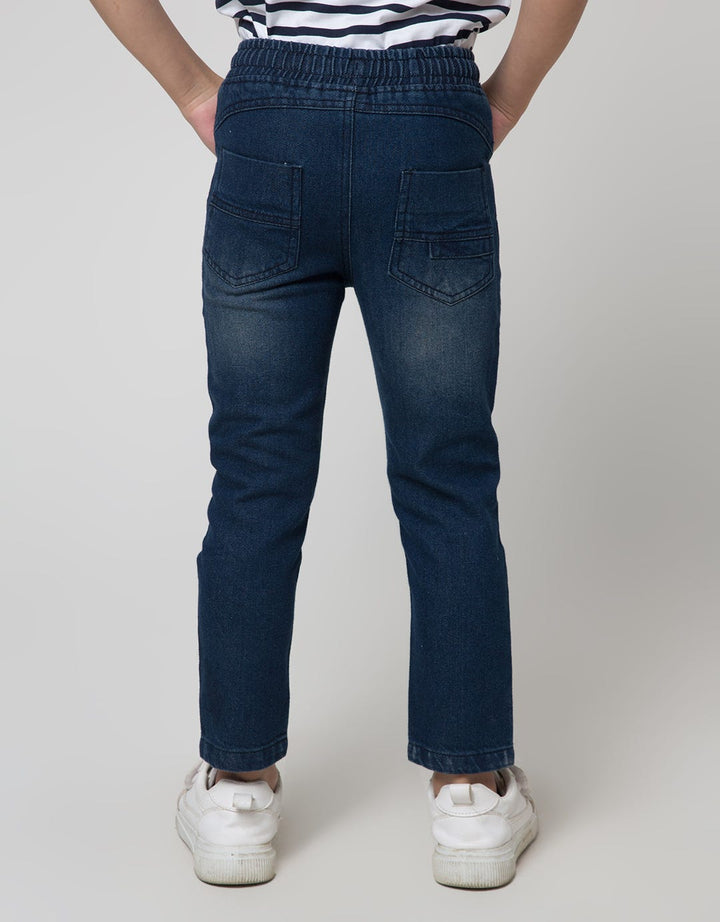 Little M Bordir Stretch Denim Anak Laki-laki