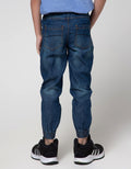 Little M Long Denim Jogger Karet Kombinasi
