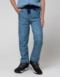 Little M Long Denim Reguler Rib Destroyed