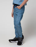 Little M Long Denim Reguler Rib Destroyed