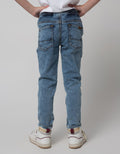 Little M Long Denim Regular Rib Destroyed