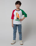 Little M Long Denim Regular Rib Destroyed