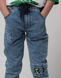 Little M Long Denim Regular Rib Destroyed