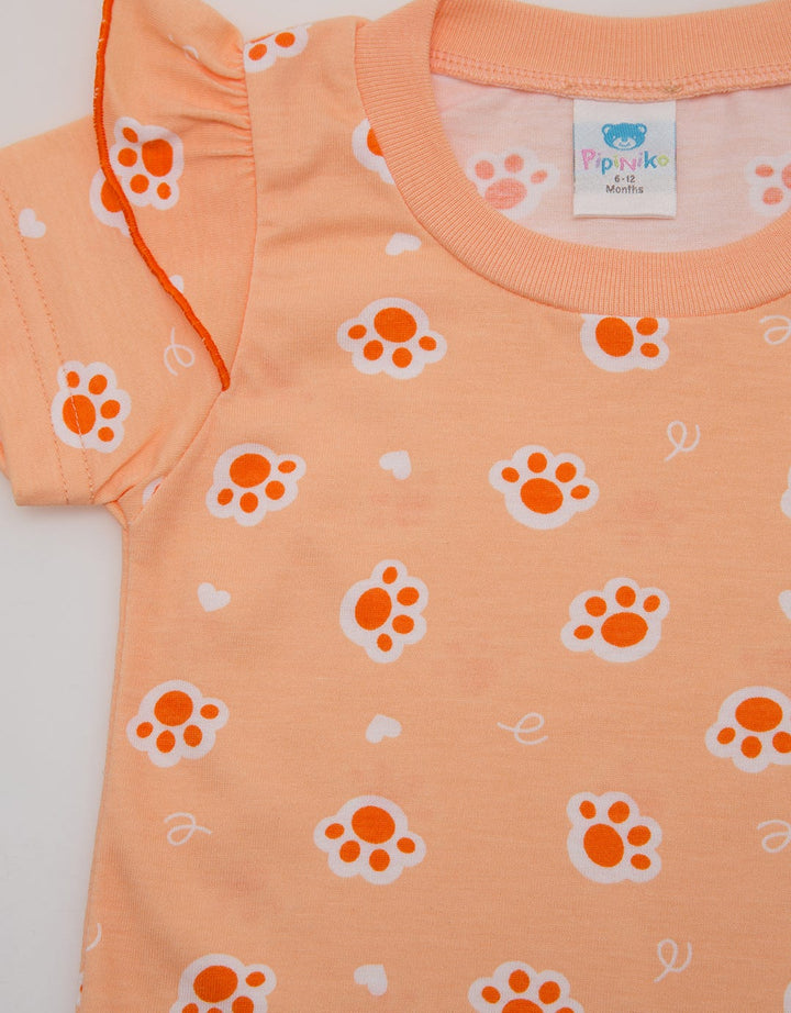 Pipiniko Cute Cat Kaos Pendek Anak Perempuan