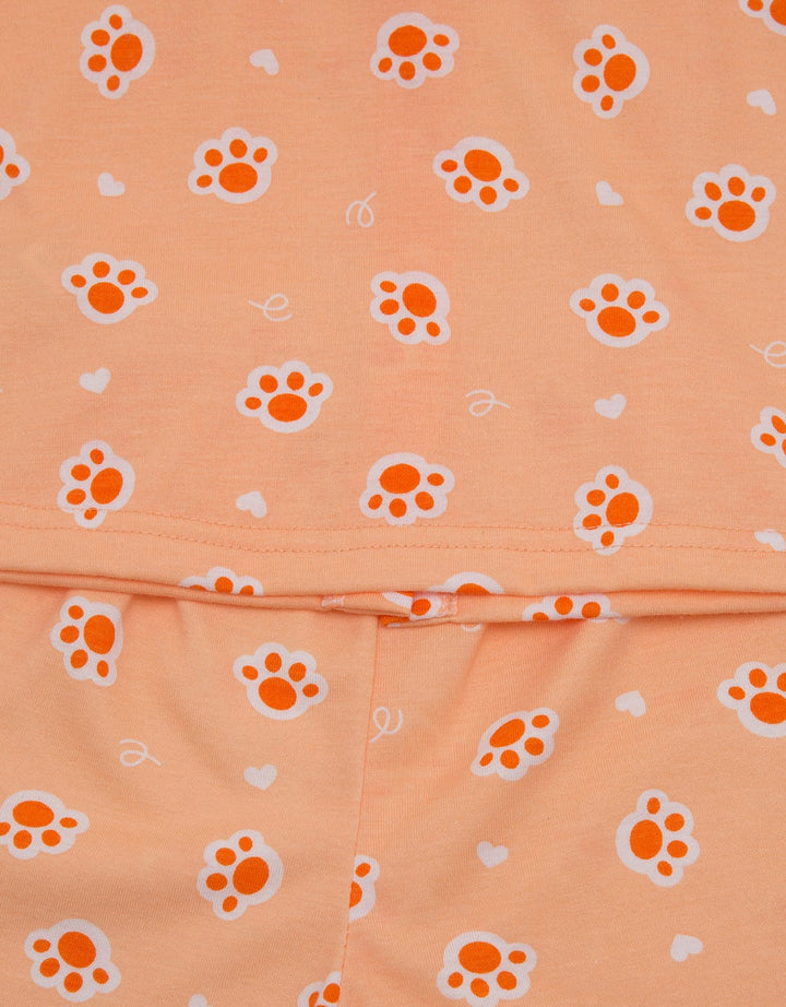 Pipiniko Long Sleeve Pajama Pants Girls Print Cute Cat