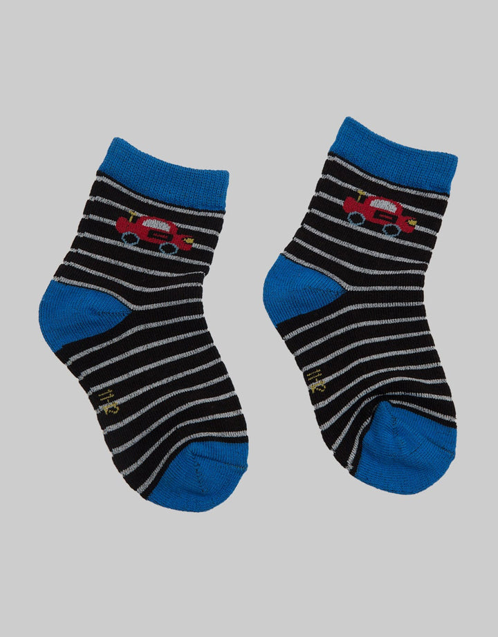 Pipiniko Sock Kaus Kaki Boys Fp Stripes Car