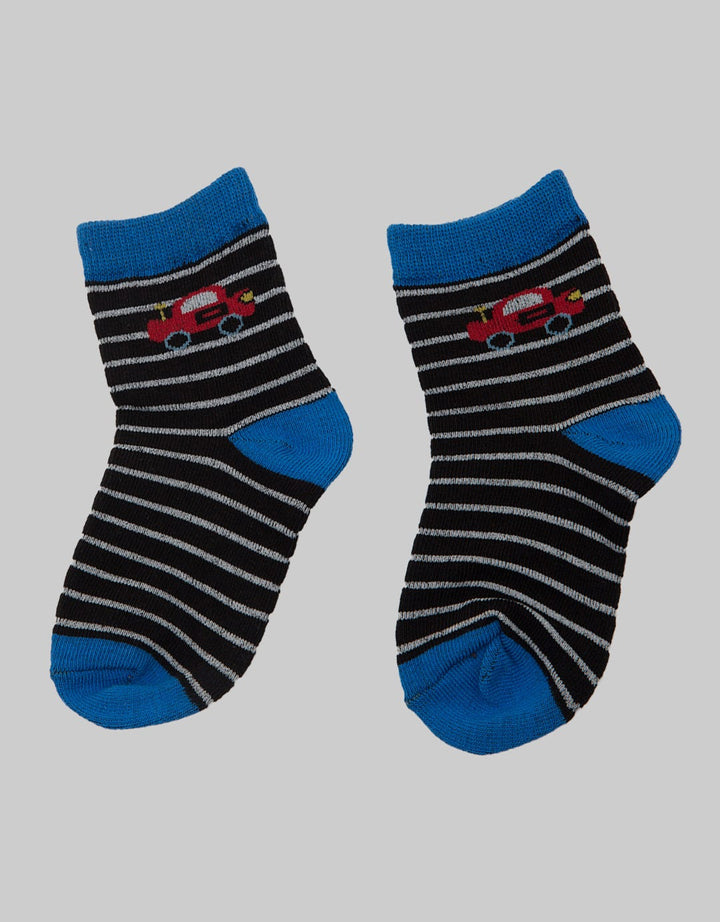 Pipiniko Sock Kaus Kaki Boys Fp Stripes Car