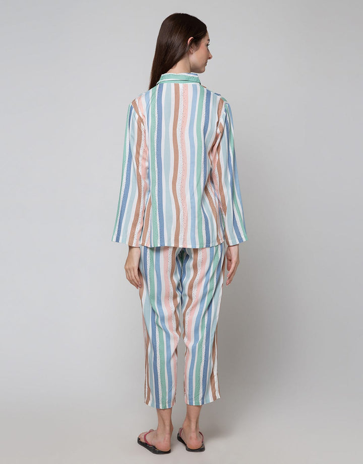 Nevada Long Sleeve Pajama Pants Stripe Move