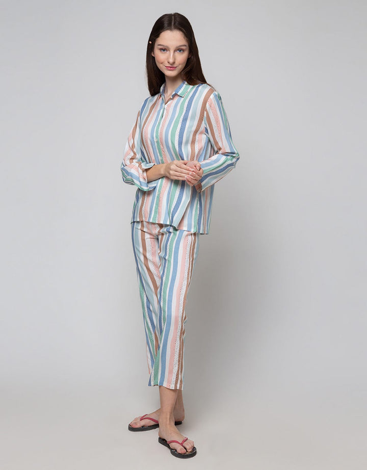 Nevada Long Sleeve Pajama Pants Stripe Move