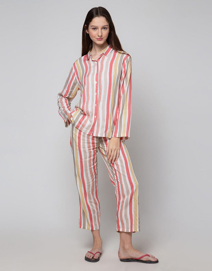 Nevada Long Sleeve Pajama Pants Stripe Move
