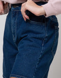 Nevada Denim Short Pants Basic With Elastic Waist