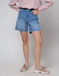 Nevada Denim Short Pants Basic With Elastic Waist
