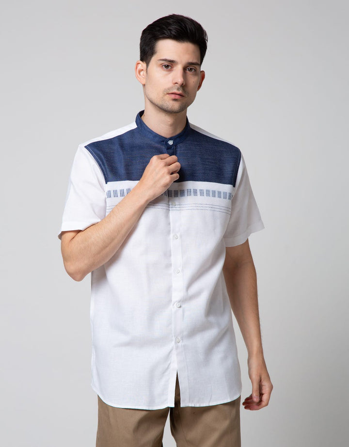 Details Short Sleeve Koko Blocking And Stitching Dada