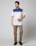 Details Short Sleeve Koko Blocking And Stitching Chest