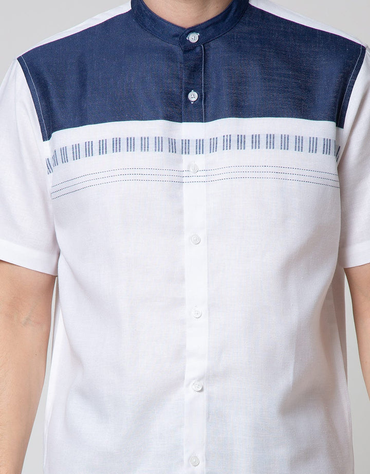 Details Short Sleeve Koko Blocking And Stitching Dada