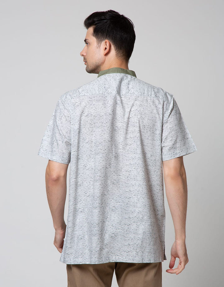 Details Short Sleeve Koko Print Pintu Leb23B02