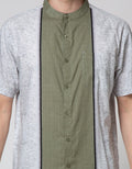 Details Short Sleeve Koko Print Pintu Leb23B02