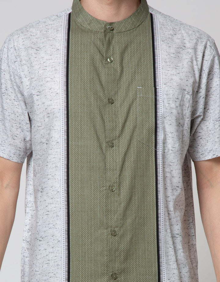 Details Short Sleeve Koko Print Pintu Leb23B02